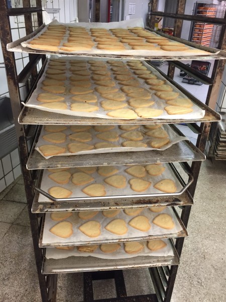 Die fertig gebackenen "nackten" Kekse